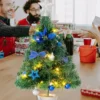 DIY Blue Small Tabletop Christmas Tree With LED Lights 24 In -Christmas Decorations Store DIY Tabletop Mini Christmas Tree Blue 24in 1 result 1 600x600 1