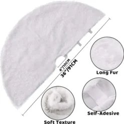 White Fur Christmas Tree Skirt 36in -Christmas Decorations Store Faux Christmas Tree Skirt Snowy White 36in 3 600x599 1