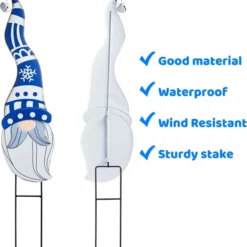 Snowman And Santa Christmas Yard Signs -Christmas Decorations Store Gnome and Santa Metal Yard Signs 5 result 600x624 1