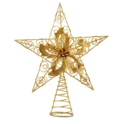 Gold LED Christmas Star Tree Topper