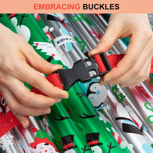 Red Christmas Gift Wrap Storage Box 40in 5 Red Christmas Gift Wrap Storage Box 40in - Image 3