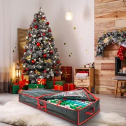 Green Christmas Gift Wrap Storage Box 40in -Christmas Decorations Store Green Christmas Gift Wrap Storage Box 40in 4 1 600x600 1