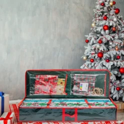 Green Christmas Gift Wrap Storage Box 40in -Christmas Decorations Store Green Christmas Gift Wrap Storage Box 40in 5 1 600x600 1