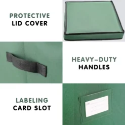 Green Christmas Ornament Storage Box -Christmas Decorations Store Green Christmas Ornament Storage Box 2 1 600x600 1