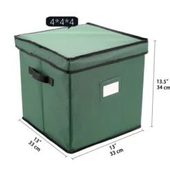 Green Christmas Ornament Storage Box -Christmas Decorations Store Green Christmas Ornament Storage Box 4 1 600x536 1