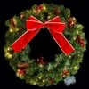 Artificial Christmas Wreath Bows With Red Berries 12in 2 Artificial Christmas Wreath Bows With Red Berries 12in -Christmas Decorations Store Holiday Christmas Bow Wreath with LED Lights 24in 1 result 600x600 1