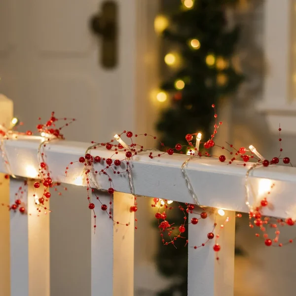 39 LED Pre Lit Christmas Garland 10ft 3 39 LED Pre Lit Christmas Garland 10ft