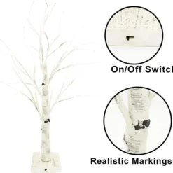 24 LED Centerpiece Tabletop Bonsai Tree 24in -Christmas Decorations Store LED Birch Tree with 24 Warm White Lights 24in 5 result 600x579 1