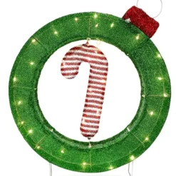 2ft LED Candy Cane Christmas Decoration -Christmas Decorations Store LED Yard Light Candy Cane Ornament 2ft 3 600x659 1