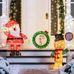 2ft LED Candy Cane Christmas Decoration -Christmas Decorations Store LED Yard Light Candy Cane Ornament 2ft 7 600x514 1