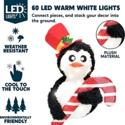 LED Collapsible Penguin Christmas Decorations 22in -Christmas Decorations Store LED Yard Lights Collapsible Penguin 22in 2 600x631 1