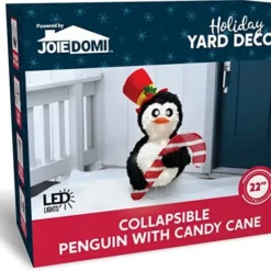 LED Collapsible Penguin Christmas Decorations 22in -Christmas Decorations Store LED Yard Lights Collapsible Penguin 22in 4 600x507 1