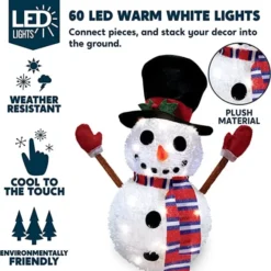 LED Collapsible Snowman Christmas Yard Light 22in -Christmas Decorations Store LED Yard Lights Collapsible Snowman 22in 1 600x636 1