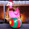 6ft Christmas Inflatable Flamingo On Ornament -Christmas Decorations Store Large Flamingo on Ornament Inflatable 6ft 1 result 600x600 1