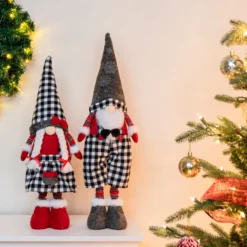 Long Leg Standing Gnome Couple(Black Buffalo) 23in -Christmas Decorations Store Long Leg Standing Gnome CoupleBlack Buffalo 23in 5 result 600x600 1
