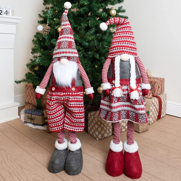 Long Leg Standing Gnome Couple(Knitting Style) 40in 4 Long Leg Standing Gnome Couple(Knitting Style) 40in - Image 2