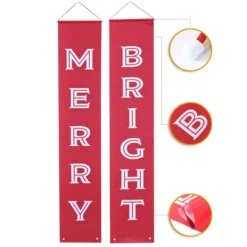 Merry And Bright Christmas Door Banners -Christmas Decorations Store Merry and Bright Christmas Banner 4 result result 600x600 1