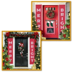 Merry And Bright Christmas Door Banners