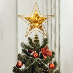 Metal Gold Star Tree Topper With Warm White LED Lights -Christmas Decorations Store Metal Gold Star Tree Topper with Warm White LED Lights 6 result 600x600 1