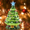 Mini Pre Lit Ceramic Tabletop Christmas Tree 7in -Christmas Decorations Store Mini Prelit Tabletop Christmas Tree 7in 7