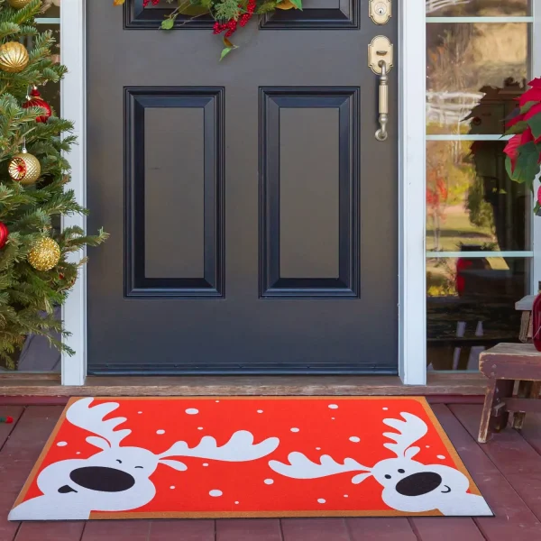 Peeking Reindeer Christmas Doormat 4 Peeking Reindeer Christmas Doormat - Image 2