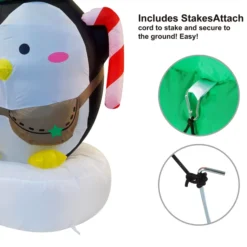 6ft Penguin Christmas Gathering Inflatable 12 6ft Penguin Christmas Gathering Inflatable -Christmas Decorations Store Penguin Christmas Gathering Inflatable 5 result 600x600 1