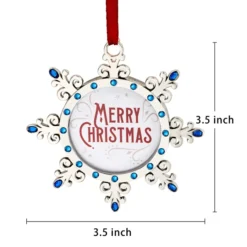 Snowflake Christmas Photo Ornaments Decoration -Christmas Decorations Store Photo Frame Family Ornaments 7 result 600x600 1