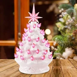 9in Ceramic Pink Tabletop Christmas Tree Prelit 10 9in Ceramic Pink Tabletop Christmas Tree Prelit -Christmas Decorations Store Pink Ceramic Christmas Tree 9in 3 result 1
