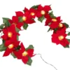 Pre Lit Velvet Silk Poinsettia Garland With Red Berries 6ft -Christmas Decorations Store Pre Lit Velvet Silk Poinsettia Garland with Red Berries 6ft 1 result 600x600 1
