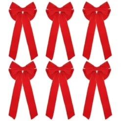 Christmas Decorations Store -Christmas Decorations Store Premium Red Velvet Bows with Gold Wired Edge 1 result 600x600 1