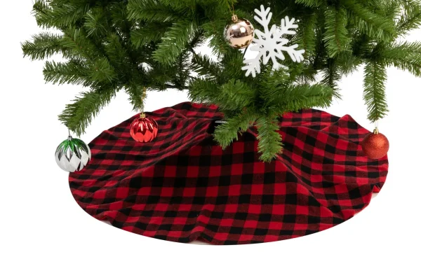 Buffalo Plaid Christmas Tree Skirt Red And Black 36in 3 Buffalo Plaid Christmas Tree Skirt Red And Black 36in