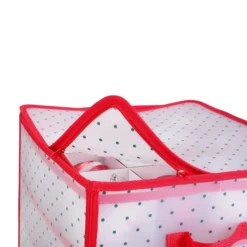 Red Plastic Ornament Storage Box -Christmas Decorations Store Red Plastic Ornament Storage Box 5 1 600x600 1