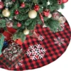 Red And Black Plaid Tree Skirt With Snowflake 36in -Christmas Decorations Store Red and Black Plaid Tree Skirt with Snowflake 36in 5 600x600 1