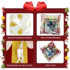 3pcs Light Up Gift Box Christmas Decoration -Christmas Decorations Store Set of 3 Snow Christmas Lighted Gift Boxes 4 result 600x600 1