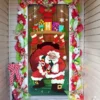 Santa With Gifts Christmas Door Cover 72in X 30in