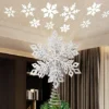 LED Snowflake Tree Topper Lighted W/ White Projector 1 LED Snowflake Tree Topper Lighted W/ White Projector -Christmas Decorations Store Silver Snowflake Tree Topper Metal with White Star Snowflake Projector Light 6