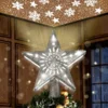 Silver Christmas Tree Star Topper 2 Silver Christmas Tree Star Topper -Christmas Decorations Store Silver Star Tree Topper with White Snowflake Star Projector Lights 1 result 600x600 1