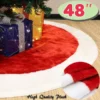 Velvet Plush Christmas Tree Skirt 48in 1 Velvet Plush Christmas Tree Skirt 48in -Christmas Decorations Store Skirt 4 600x600 1