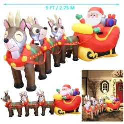 9.5ft LED Christmas Inflatable Santa With Reindeer -Christmas Decorations Store Sleigh 1 03c8b63c bf1d 492e af79 e08dba2908a4 600x600 1