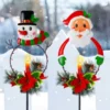 2pcs Snowman And Santa LED Christmas Solar Stake Lights -Christmas Decorations Store Snowman Santa Yard Stake Light 5 result 600x600 1