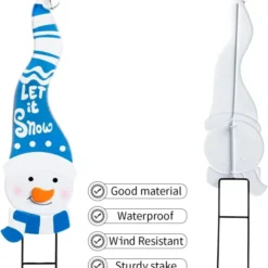 2pcs Snowman And Gnome Metal Christmas Yard Signs With Stake 12 2pcs Snowman And Gnome Metal Christmas Yard Signs With Stake -Christmas Decorations Store Snowman and Gnome Yard Sign 5 result 600x667 1