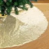 Gold Sequin Christmas Tree Skirt 48in -Christmas Decorations Store Sparkly Sequin Tree Skirt Gold 48in 1 result 600x600 1