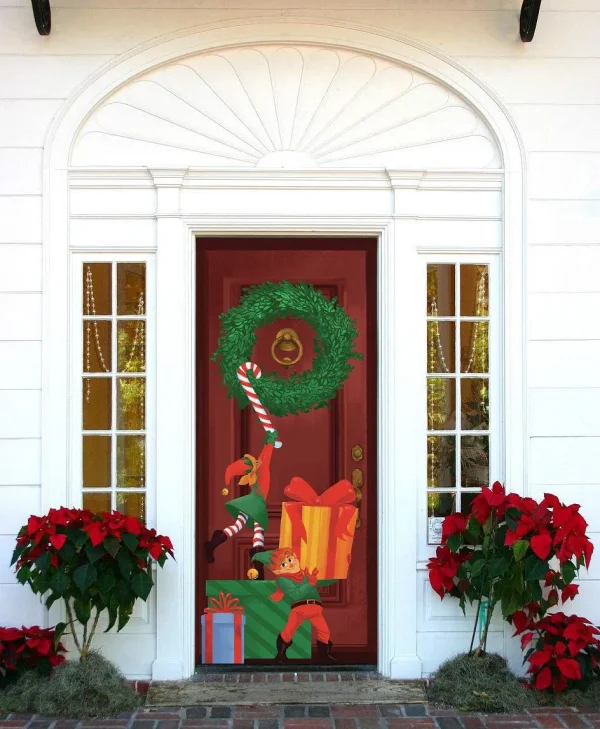 Christmas Elf Door Cover 72in X 30in 4 Christmas Elf Door Cover 72in X 30in - Image 2