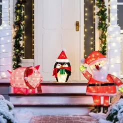 80 LED Tinsel Penguin Christmas Yard Lights 21in 13 80 LED Tinsel Penguin Christmas Yard Lights 21in -Christmas Decorations Store Tinsel Penguin LED Yard Light 21in 3 600x514 1