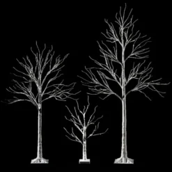 Christmas LED White Birch Tree Decoration 2ft 4ft And 6ft -Christmas Decorations Store White Birch Tree Decoration Combo Set 2ft 4ft 6ft 2 600x600 1