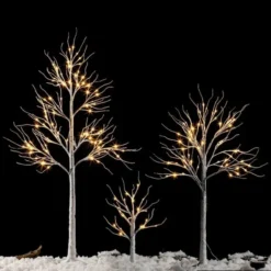 Christmas LED White Birch Tree Decoration 2ft 4ft And 6ft -Christmas Decorations Store White Birch Tree Decoration Combo Set 2ft 4ft 6ft 4 1 600x600 1